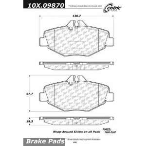  Centric Parts 100.09870 100 Series Brake Pad Automotive