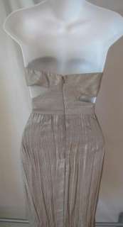 BLACK HALO NWT $349 Caitlyn Metallic Gold Cutout Strapless Dress Sz 2 