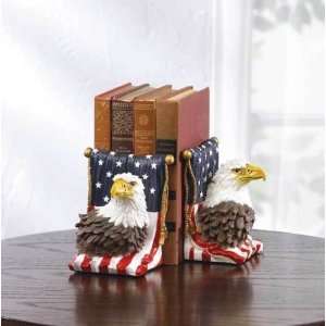   Highly Detailed Alabastrite American Eagle Bookends