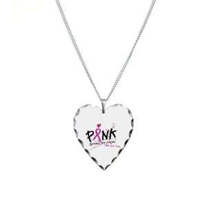 Necklace Heart Charm Cancer Pink Ribbon Spread The Hope Find The Cure