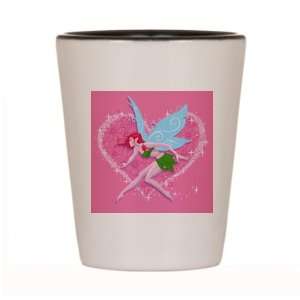    Shot Glass White and Black of Fairy Princess Love 