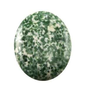  18x13mm Green Spot Agate Oval Cabochon   Pack Of 1 Arts 