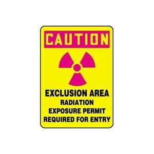 CAUTION EXCLUSION AREA RADIATION EXPOSURE PERMIT REQUIRED FOR ENTRY (W 
