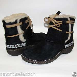 New Ugg Cove Black Suede 5678 Womens Boot Size 5 6 7  