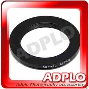58mm to 42mm 58 42 Step down Lens Filter Ring Adapter  