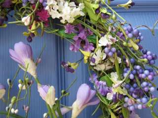 Wildflower Sproutin Spring with Goldfinch Floral Door Wreath Easter 