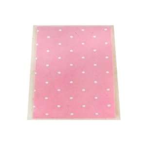  Pink Polka Dot Notecard   Set of 10 (Blank Inside 