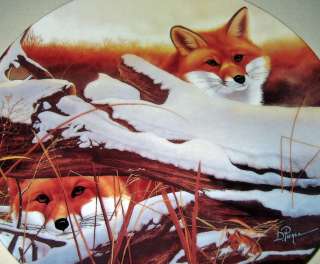 Daniel Renn Pierce EYES OF WILD Red Foxes Plate Bx+COA  