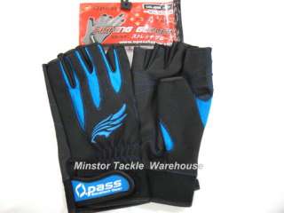 OPASS OG998 (BLACK/BLUE) Fishing Glove 5 CUT  