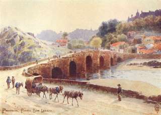 SPAIN Plasencia Puente San Lazaro, antique print, 1906  