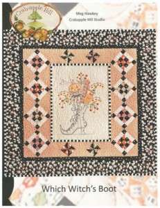 Which Witchs Boot Quilting & Embroidery Pattern Hawkey  