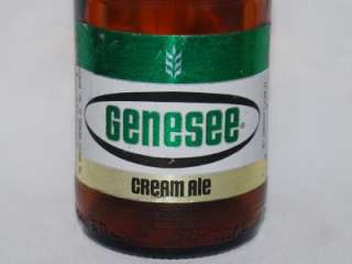   GENESEE Cream Ale 7 oz embossed brown glass beer bottle GENNY  