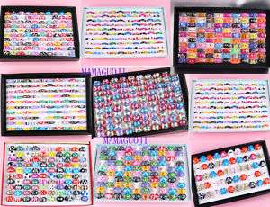 Wholesales 1000 colored different design rings A901  
