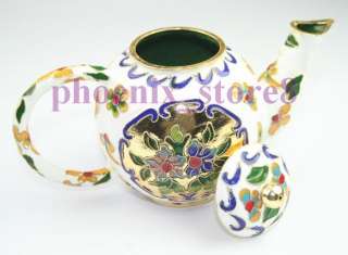 GORGEOUS VOGUE DESIGN CLOISONNE TEAPOT ORNAMENT  