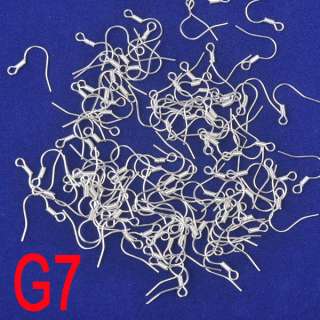 G7 Wholesale 50 1000PCS Silver Plated Plain Jewelry Hook Findings 