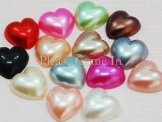 50 mini acrylic pearl heart in mixed colours. These embellishments are 
