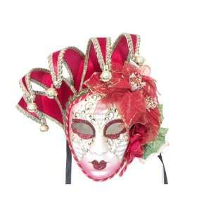    Red Flower Jolly Fiori Venetian Masquerade Mask