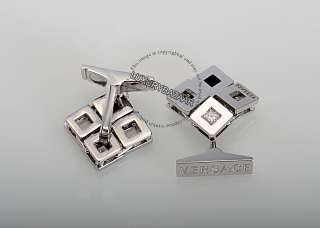 Description Versace Four Floating Squares Cufflinks crafted in 18K 