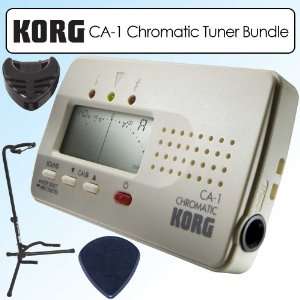 Korg CA 1 Guitar Bass Violin Cello Chromatic Tuner Bundle With Guitar 