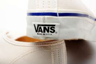Vans VINTAGE Mens Shoes 44 38 6006 White Made in U.S.A. Size 6.5 