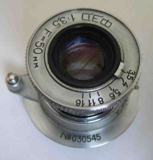 Russian Elmar lens INDUSTAR 10 50mm camera FED Leica  