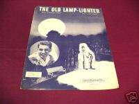 1946 THE OLD LAMP LIGHTER PERRY COMO PIANO SHEET MUSIC  