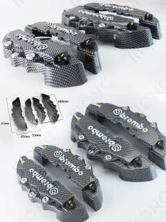 4pcs 3D Brembo Car Brake Caliper Covers Kit For VW Honda Ford Black 