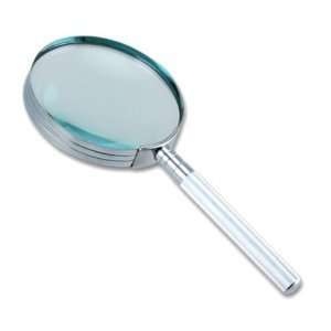  10x Hand Held Magnifying Glass Chrome 2