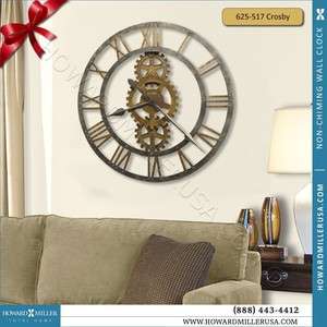 625517 Howard Miller 30 Large Wall metal gray iron wall Clock Quartz 