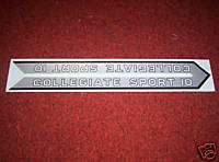 Schwinn Collegiate Sport 10 Silver/Black Frame Decal  