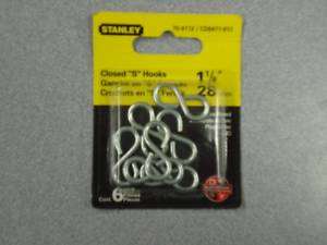 Stanley 3/4 Closed S Hooks (Zinc Plated) (8 Pack)  
