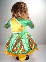 Green Irish Dance Dress Outfit 6pc fits American Girl & 18 Dolls 