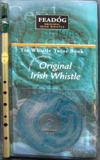 IRISH BRASS PENNY WHISTLE W/INSTRUCTIONAL BOOK & CD  