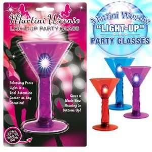  Martini Weenie Light Up Party Glass Purple Health 