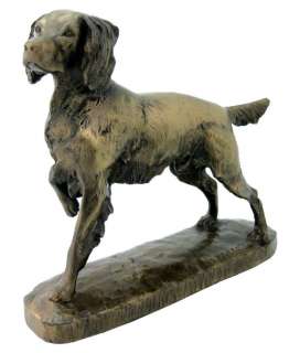 BRITTANY SPANIEL STATUE Hunting Gun Dog Figure Sculpture Bronze  