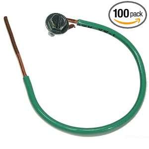   Grounding Pigtail, 8 Inch Length, Green, 100 Pack