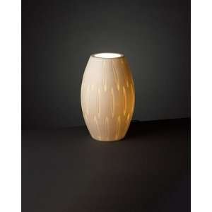  Tall Egg Oval Pattern Porcelain Accent Lamp