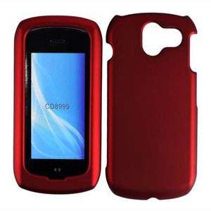 NEW RUBBER RED HARD CASE COVER FOR PANTECH CRUX CDM8999  