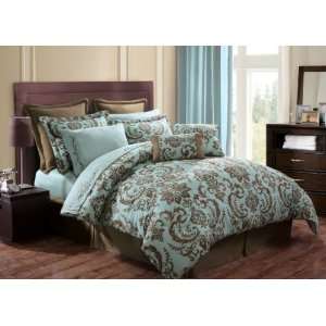  Daniella 12pc Flocked Comforter Set