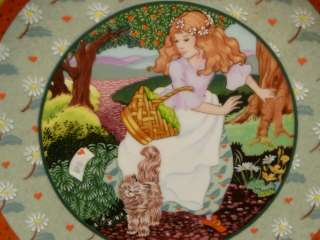 e308 WALL PLATE ONCE UPON A RHYME A TISKET, A TASKET  