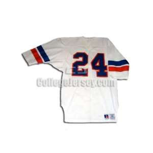  White No. 24 Game Used Boise State Russell Football Jersey 