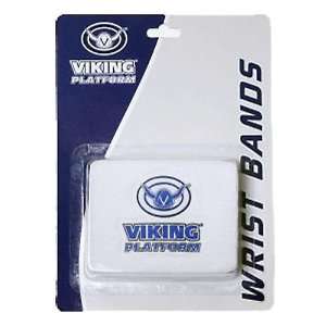 Viking Platform Tennis Wristbands   White   1 pair  Sports 