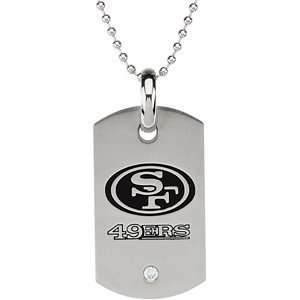  Francisco 49ers NFL Football Team Logo Dog Tag with 27 Inch Bead Chain