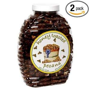 Sunflower Food and Spice Co, Honey Toasted Pecans, 16 Ounce Jars (Pack 
