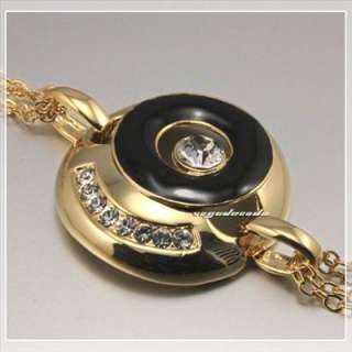 18K GP Swarovski Crystals Womens Bracelet Chain 4V008  