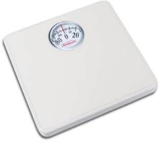 Sunbeam White Mat Precision Pro Body Glass Weight Bathroom Dial Scale 
