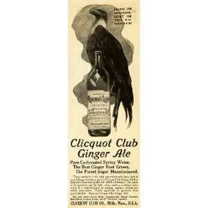  1909 Ad Clicquot Club Ginger Ale Bottle Soda Pop Bald 