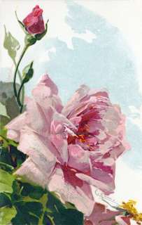 Catherine Klein Pink Rose No. 3 Fabric Block Multi Sz  