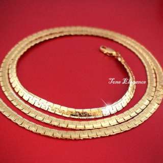 9ct gold GF flat snake chain solid mens solid Necklace  
