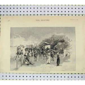  1890 Watching Preliminary Canter Horse Racing Print